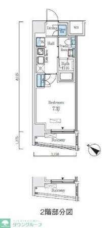 アジュールテラス日本橋浜町の物件間取画像